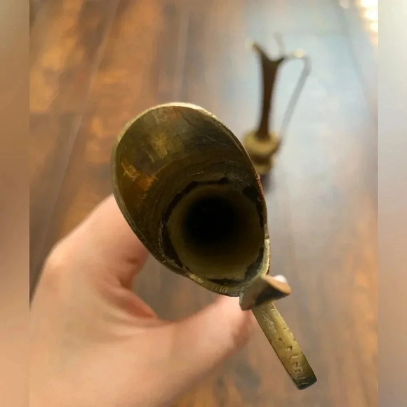Beautiful Decorative Vintage Brass  Pitcher with Handle Etched Design - Picture 7 of 8